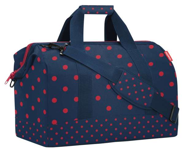 Reisetasche 30 Liter ALLROUNDER L MIXED DOTS RED