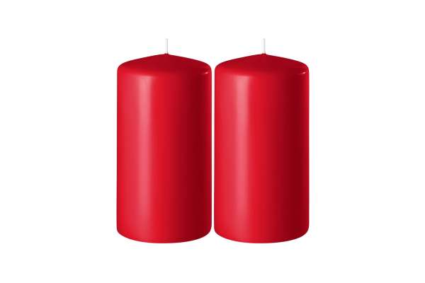 Stumpenkerzen 2er Set SAFE CANDLE, H 13 cm